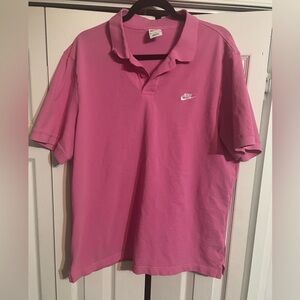 Nike Men's Vibrant Pink Polo Shirt